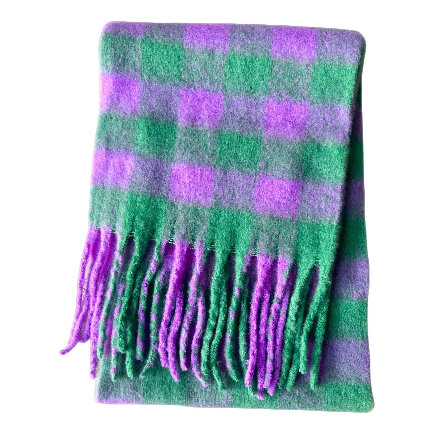 Women’s Thick Plaid Winter Scarf