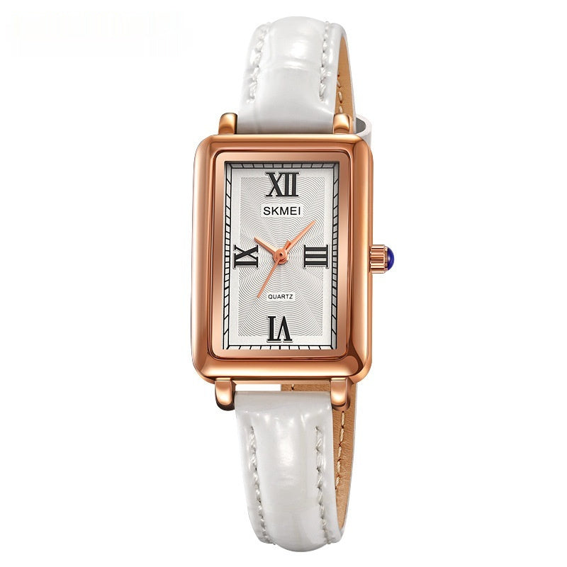 Elegant Retro Rectangle Ladies’ Quartz Watch – Daily Waterproof