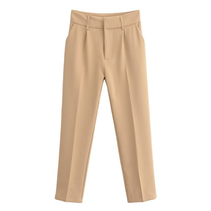 Elegant High-Waist Slimming Tailored Pants