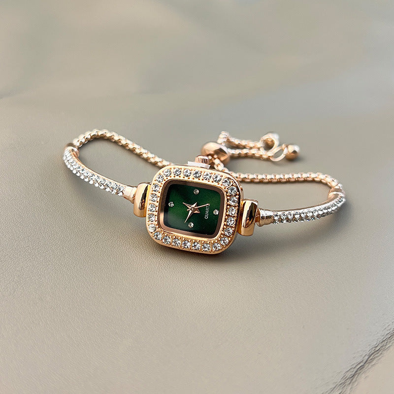 Elegant Diamond Square Women’s Watch