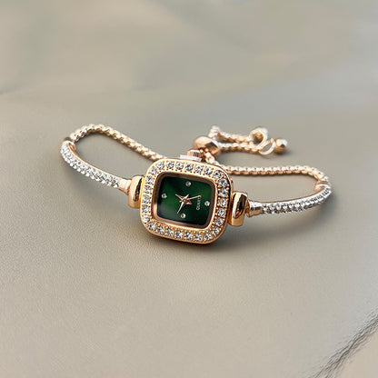 Elegant Diamond Square Women’s Watch