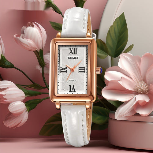 Elegant Retro Rectangle Ladies’ Quartz Watch – Daily Waterproof