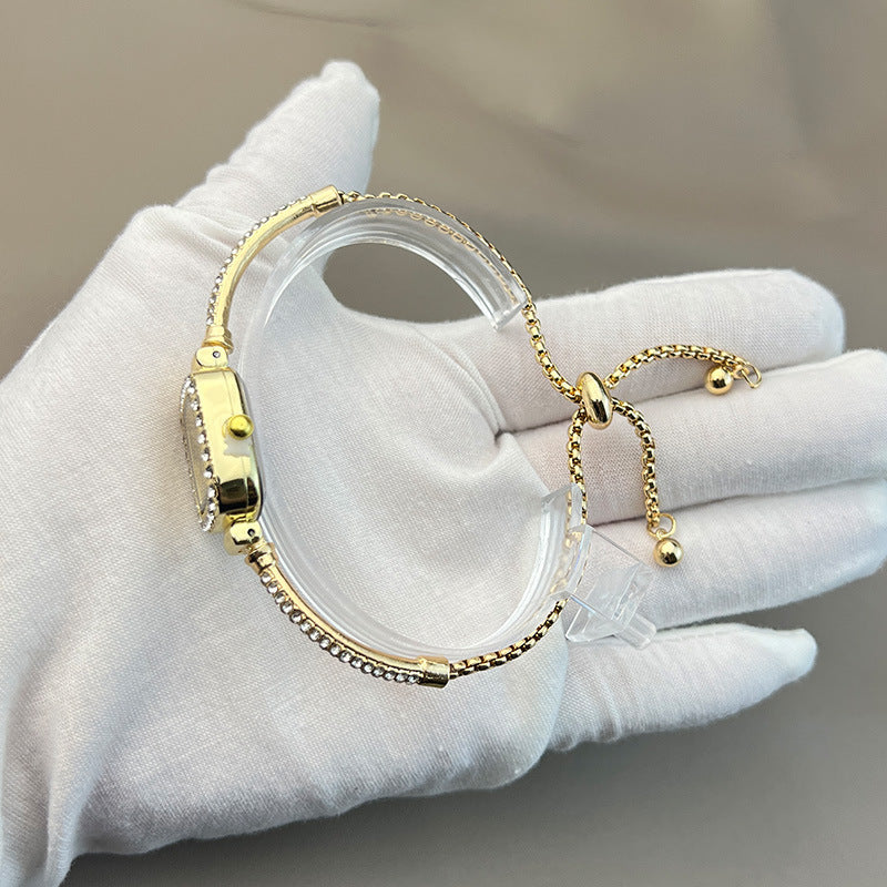 Elegant Diamond Square Women’s Watch