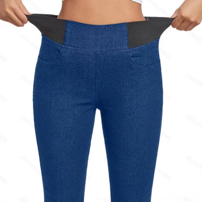 Women's Fleece-Lined Slim Fit Jeans – Warm, Stylish & All-Matching