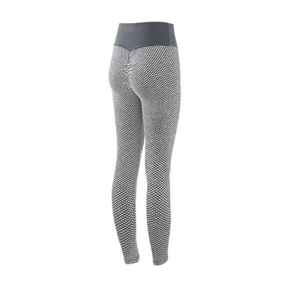Women’s High Waist Plaid Workout Leggings – Seamless Fit