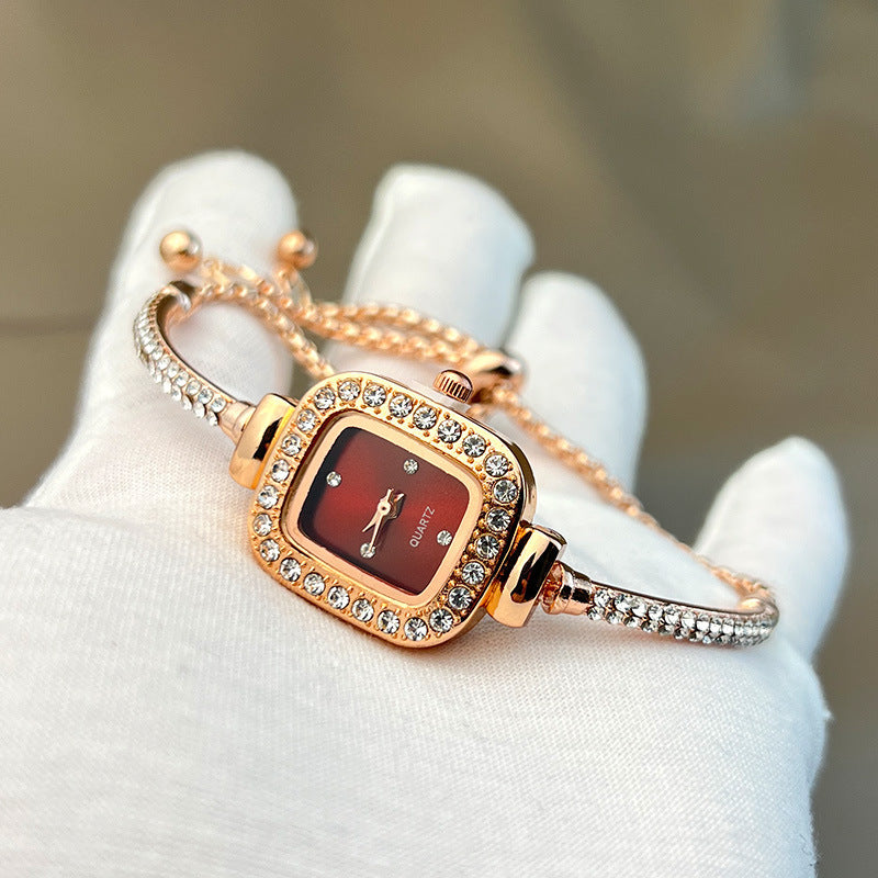 Elegant Diamond Square Women’s Watch