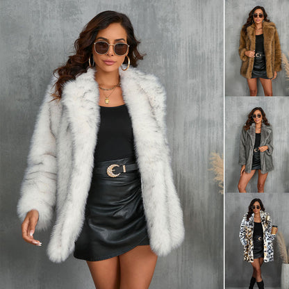 Women’s Fluffy Faux Fur Winter Coat