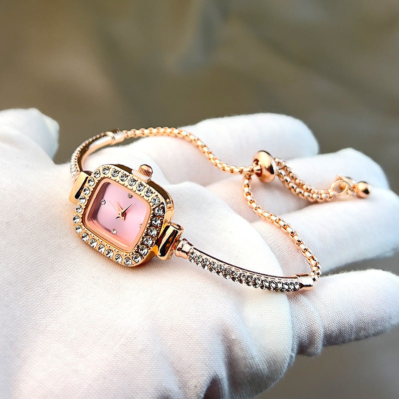 Elegant Diamond Square Women’s Watch