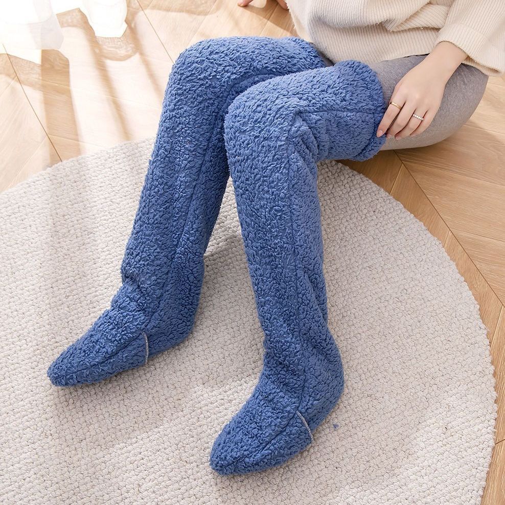 Women’s Over-Knee Fuzzy Warm Socks – Winter Thermal Soft Sleep Stockings