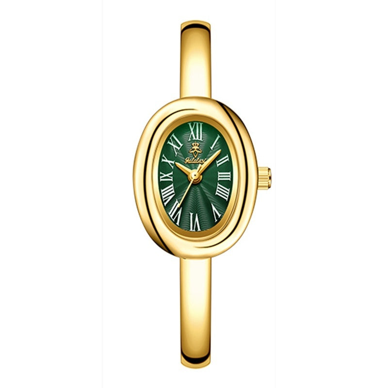 Elegant Retro Oval Quartz Watch for Women