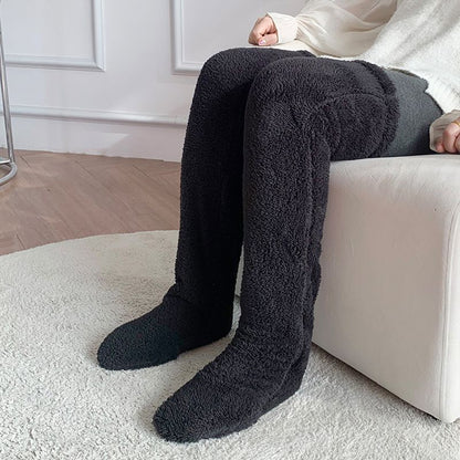 Women’s Over-Knee Fuzzy Warm Socks – Winter Thermal Soft Sleep Stockings