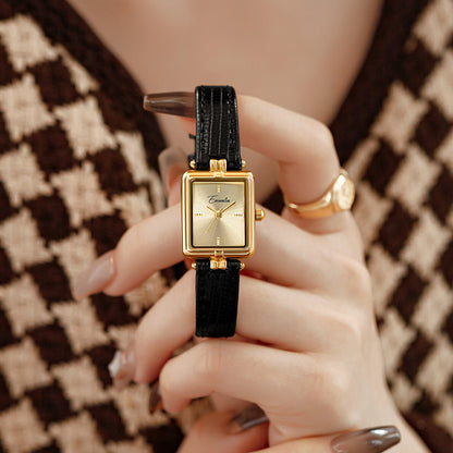 Elegant Retro Square Women’s Watch – Light Luxury Design