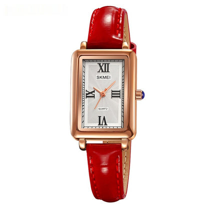 Elegant Retro Rectangle Ladies’ Quartz Watch – Daily Waterproof
