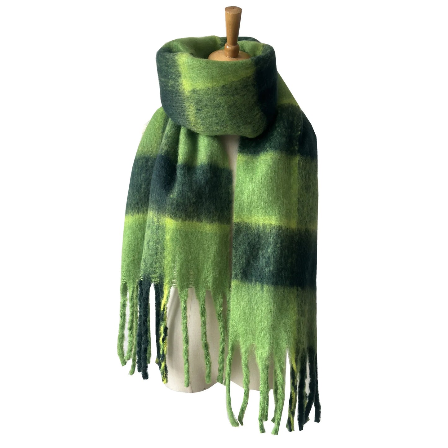 Women’s Thick Plaid Winter Scarf