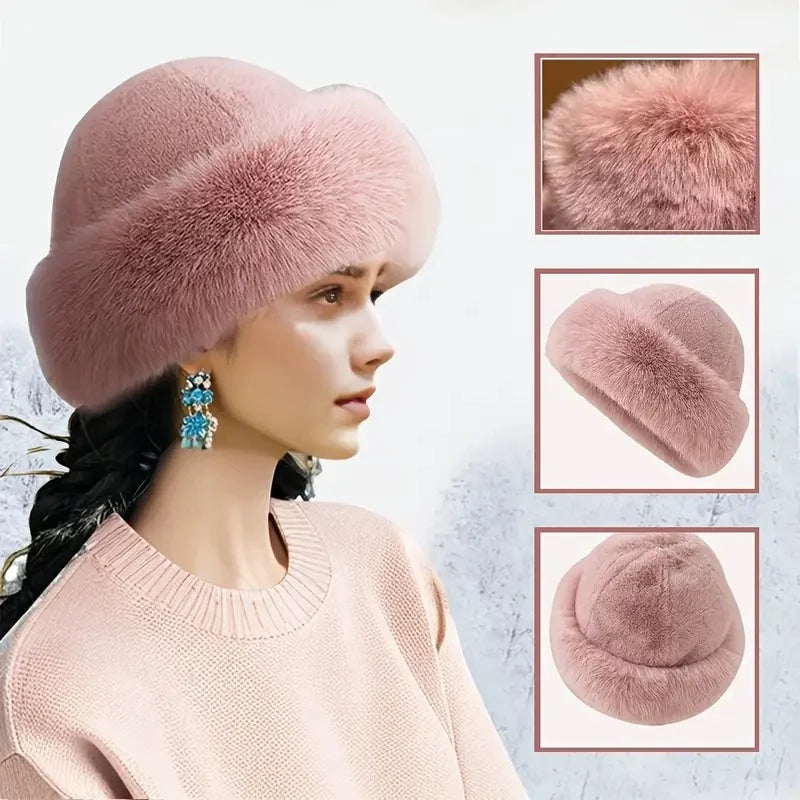 Women’s Plush Fleece-Lined Winter Hat with Earflaps