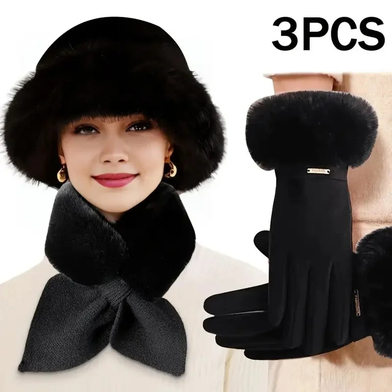 Women’s Plush Fleece-Lined Winter Hat with Earflaps