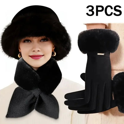 Women’s Plush Fleece-Lined Winter Hat with Earflaps