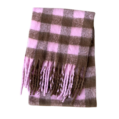Women’s Thick Plaid Winter Scarf