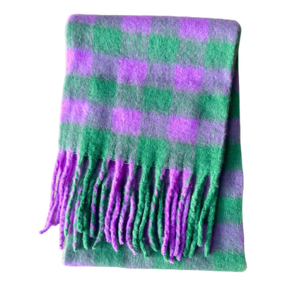 Women’s Thick Plaid Winter Scarf