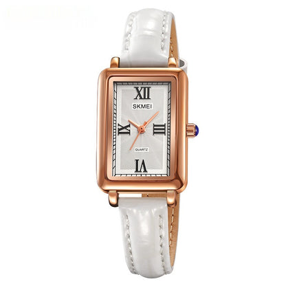 Elegant Retro Rectangle Ladies’ Quartz Watch – Daily Waterproof
