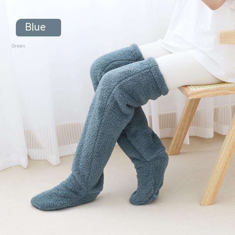 Women’s Over-Knee Fuzzy Warm Socks – Winter Thermal Soft Sleep Stockings