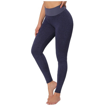 Women’s High Waist Plaid Workout Leggings – Seamless Fit