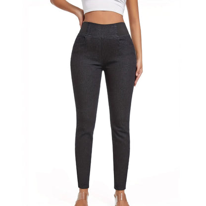 Women's Fleece-Lined Slim Fit Jeans – Warm, Stylish & All-Matching