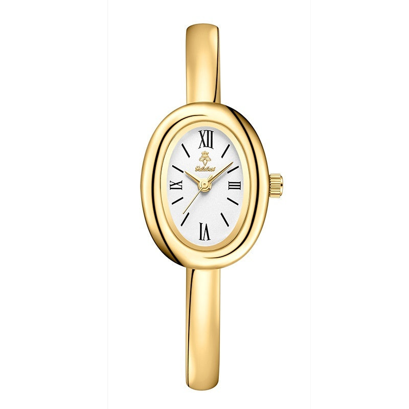 Elegant Retro Oval Quartz Watch for Women