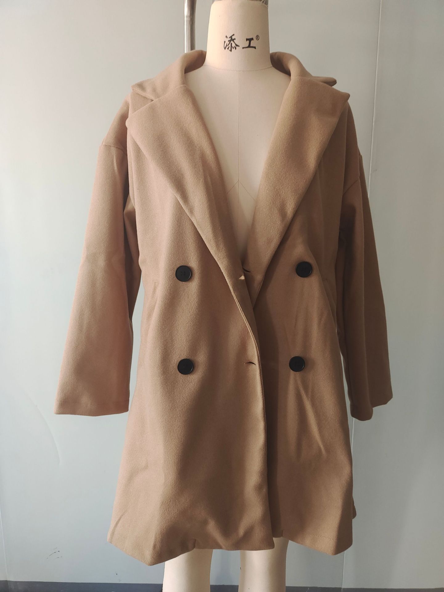 Women’s Plush Button Coat – Long Sleeve with Pockets
