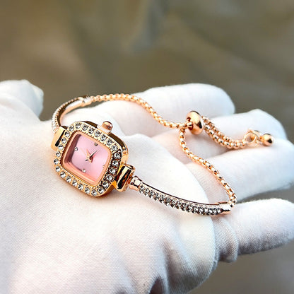 Elegant Diamond Square Women’s Watch