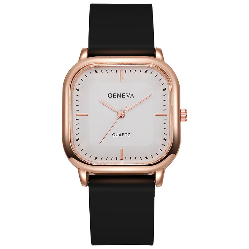 Elegant Rose Gold Women’s Watch with Comfortable Silicone Band