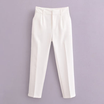 Elegant High-Waist Slimming Tailored Pants