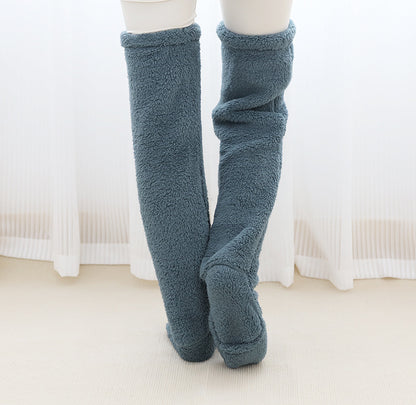 Women’s Over-Knee Fuzzy Warm Socks – Winter Thermal Soft Sleep Stockings