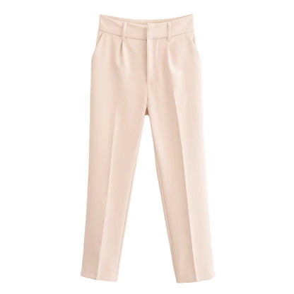 Elegant High-Waist Slimming Tailored Pants