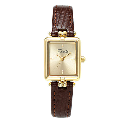 Elegant Retro Square Women’s Watch – Light Luxury Design