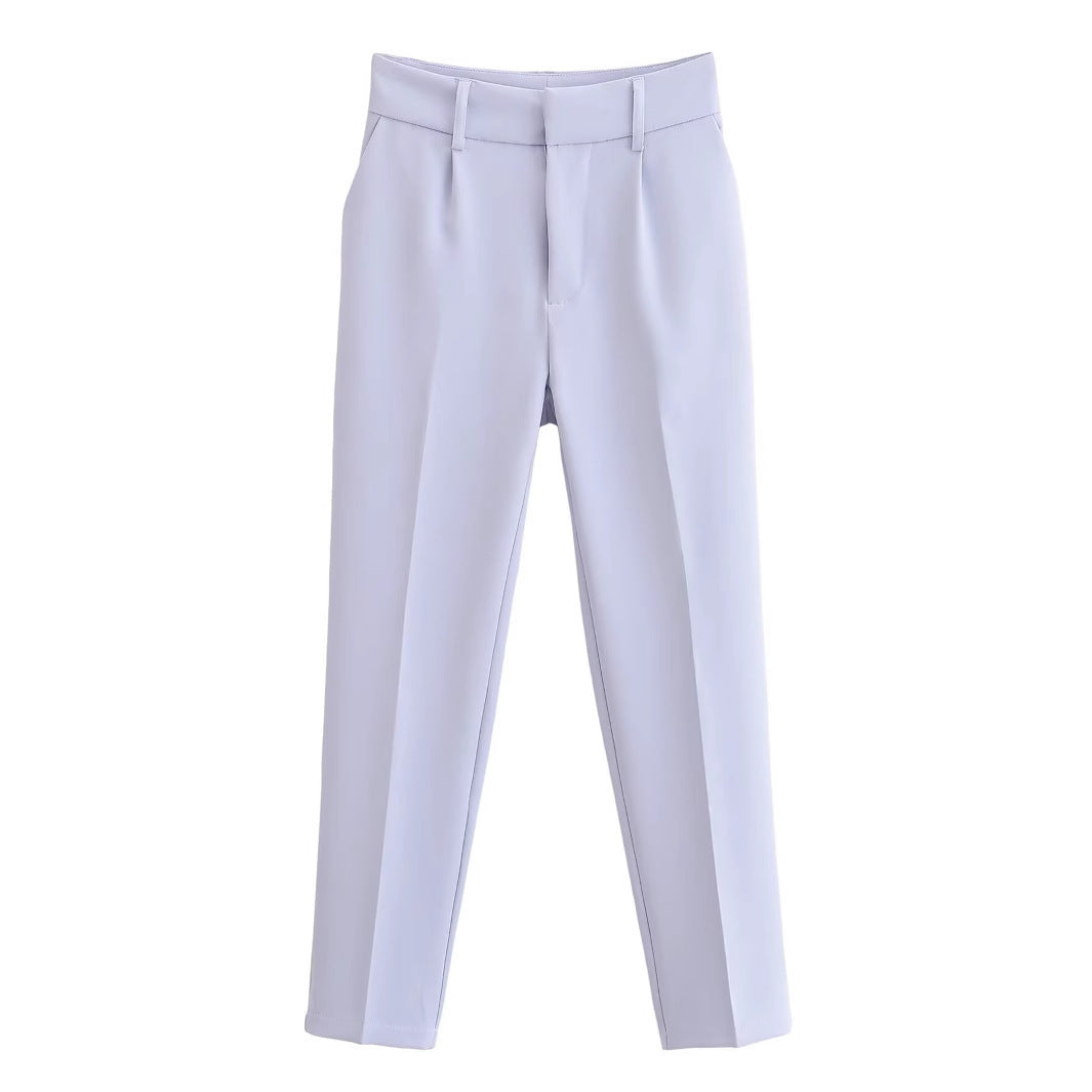 Elegant High-Waist Slimming Tailored Pants