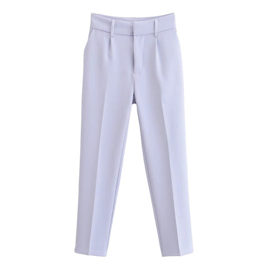 Elegant High-Waist Slimming Tailored Pants