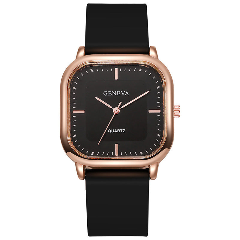 Elegant Rose Gold Women’s Watch with Comfortable Silicone Band