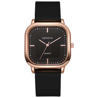Elegant Rose Gold Women’s Watch with Comfortable Silicone Band