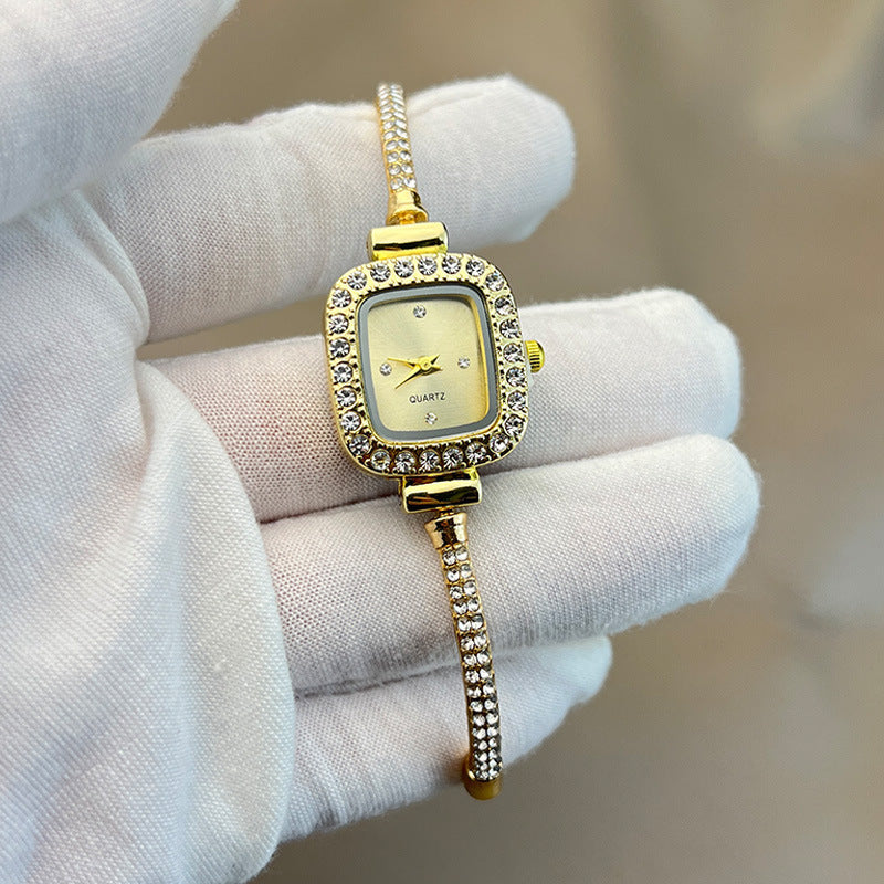 Elegant Diamond Square Women’s Watch