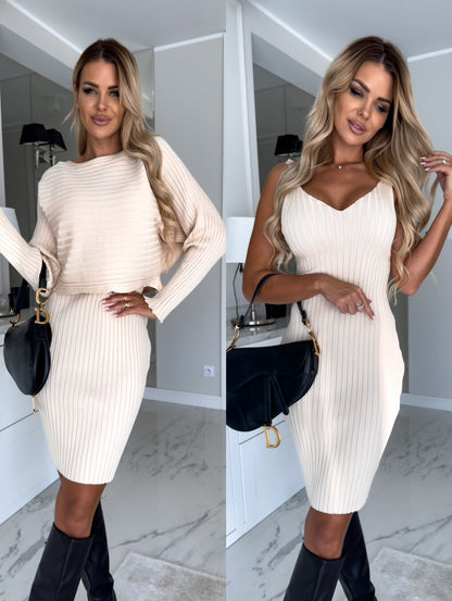 Women’s 2-Piece Knit Set – Chic Elegance for Autumn &amp; Winter