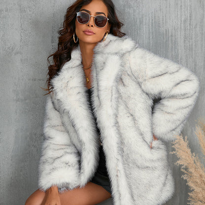 Women’s Fluffy Faux Fur Winter Coat