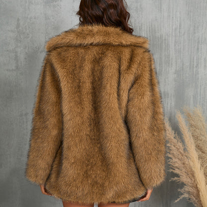 Women’s Fluffy Faux Fur Winter Coat